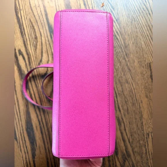 Coach Saffiano hot pink Fuchsia Leather mini Satchel - Picture 4 of 6
